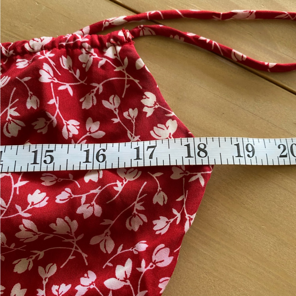 Reformation Abbott Printed Mini Dress Size 0 Red White Floral Feminine Cottage - Picture 11 of 11